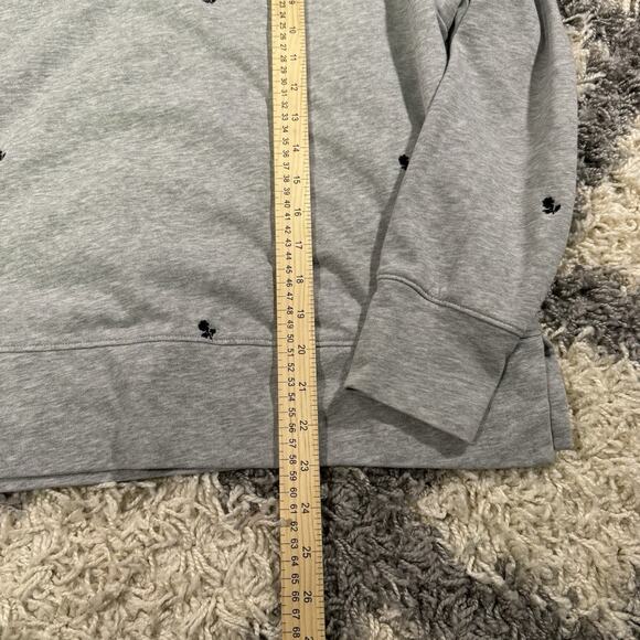 Gap Womens Grey Cotton Blend Sweatshirt Size S Flower Pattern - Picture 2 of 5